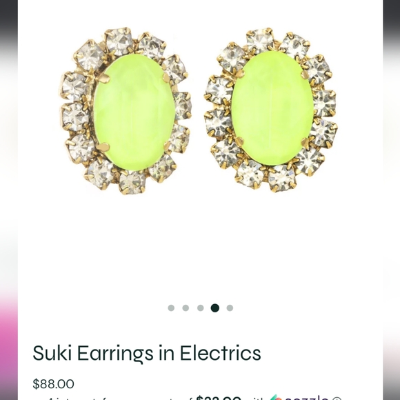 Suki Earrings in Electric Yellow - Picture 2 of 6